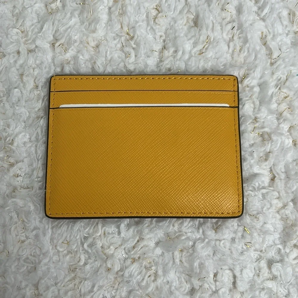 Kate Spade Yellow Card Holder‎ Safiano Leather